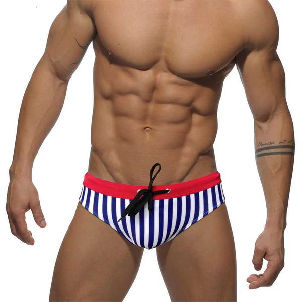 

men's clothing jessborn striped swimming pants beach leisure sports tight triangle fashion swimwear, White;black