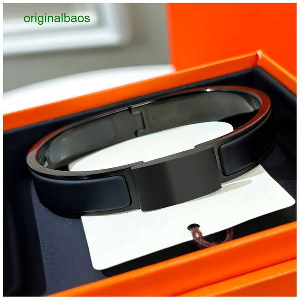 

original hemrres designer bracelet h bracelet mens cuff bracelets bangle for women braclets armband damen gold bangles latest design screw b, Black