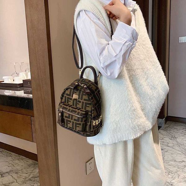 

50% off 2023 fashion handbag westernized quality backpack women new high capacity british academy style schoolbag for female college student