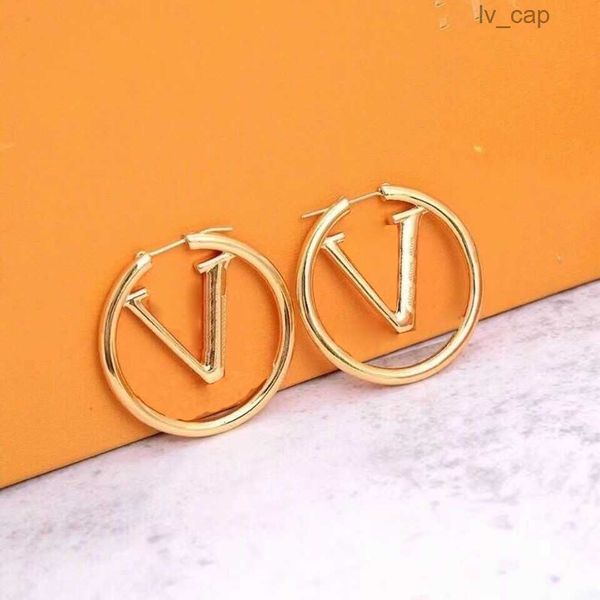 

fashion designer earrings ear stud brand designers gold plated geometry double letters earring classical women wedding party jewerlry, Golden;silver