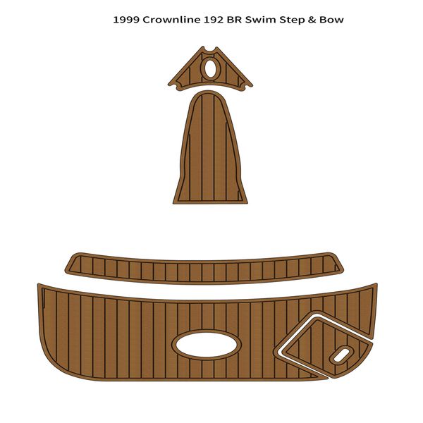 

1999 crownline 192 br swim platform bow boat eva faux foam teak deck floor pad