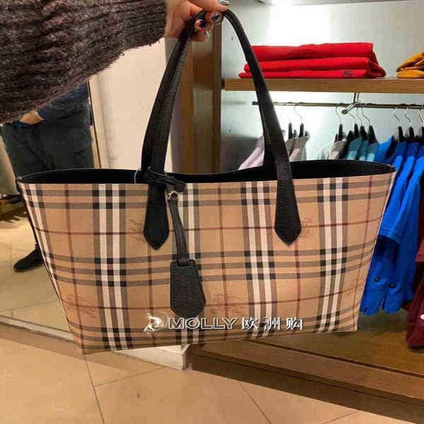 

burbreryes classic ladies tote designer war horse lattice bag commuter classic doublesided shopping single shoulder handbag rygw