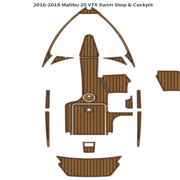 

2016-2018 malibu 20 vtx swim platform cockpit pad boat eva foam teak deck floor