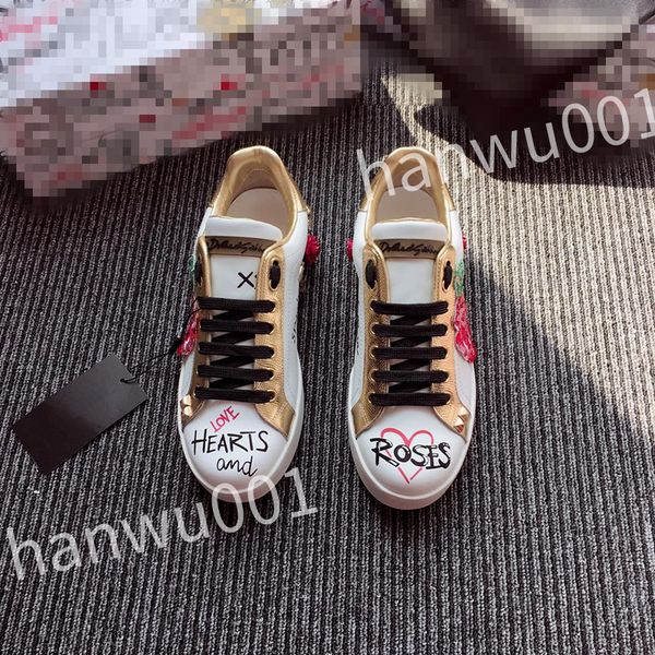 

new luxury women designers women's casual shoes men's leather daily training shoes men's and women's outdoor sports shoe, Black