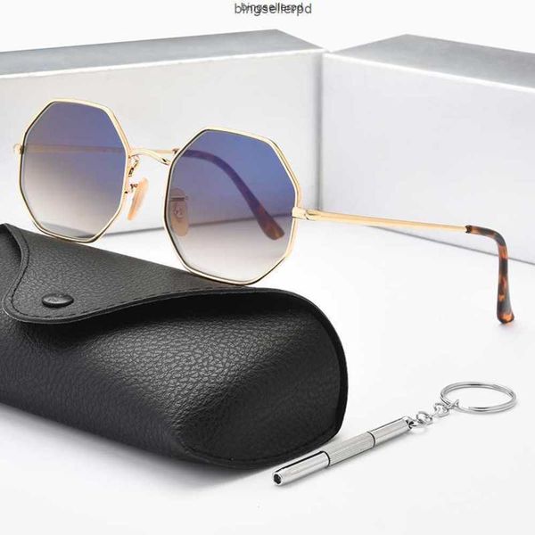 

2022 gradient polarized lady sunglasses hexagon fashion sun glasses luxury women female brand new vintage metal frame trendy shades oculosde, White;black