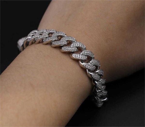 

custom 18k high stone bracelet plated women stainless steel jewelry gold necklace cuban link chain, Silver
