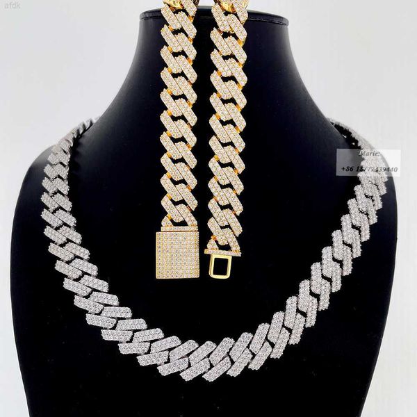 

wholesale 15mm zirconia silver cuban link chain icedout custom men necklace custom cuban link chain wholesale price s925