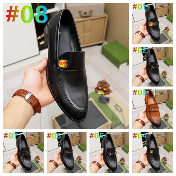

new mens designer men real leather dermal sole designer luxury male black smooth calf leather neutral driving sesame round loafers wedding 6