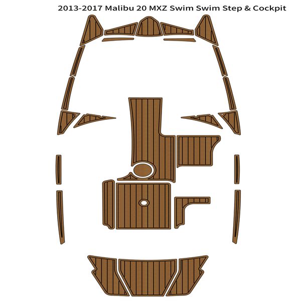 

2013-2017 malibu 20 mxz swim platform cockpit pad boat eva foam teak deck floor