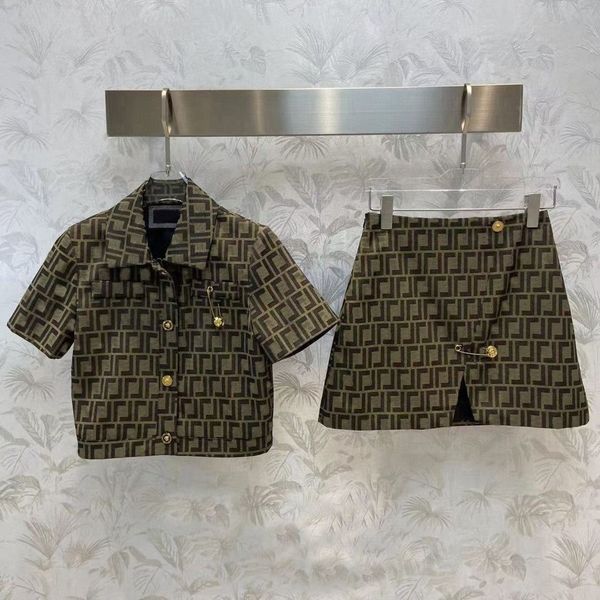 

designer women's two piece dress suits skirts classic full letters print tracksuits fashion summer cool girls streetwear two-piece sets, White