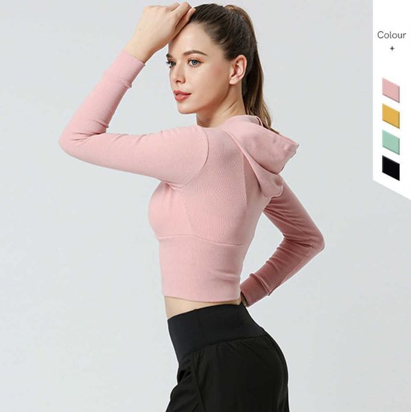 

breathable design yogas jacket women define workout sport coat fitness jackets quick dry activewear solid zip up sweatshirt breathable desig, Black