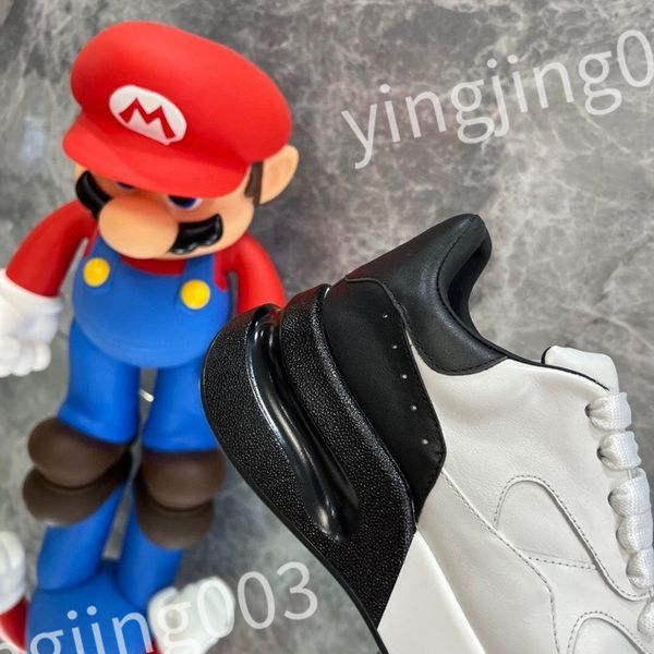 

designer casual shoes sneakers reflective vintage shoes mens women trainers leather sneaker shoes, Black