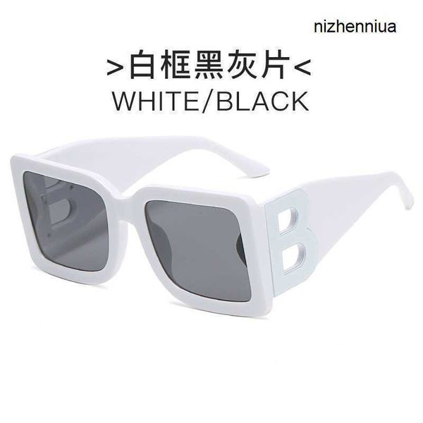 

hermm elegant sunglase new fahion big frame unglae men and women online popular treet r9ec, White;black