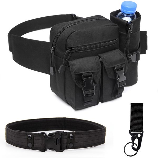 

waist bags 3pcslot outdoor waist bag set included belt hook men tactical waterproof molle camouflage hunting hiking climbing nylon pack 2305
