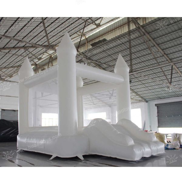 

inflatable white wedding jumper pvc inflatable bouncy castle/moon bounce house/bridal bounce slide wedding bounce house
