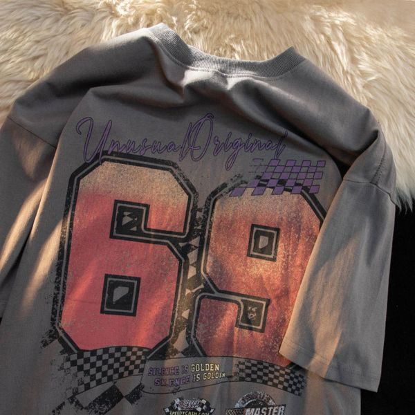 

mens tshirts american fashion retro men and women pattern tshirt printed short sleeve street hip hop couple half clothing 230512, White;black