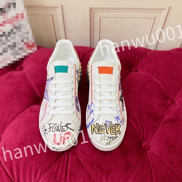 

2023 designer woman shoe leather lace up men fashion platform sneakers white black mens womens casual shoes 39-45