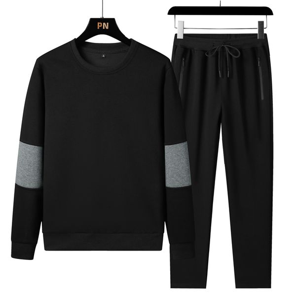 

men's tracksuits gym running training casual long sleeves men sets 2 piece for summer tracksuit fashion clothing patchwork breathable 2, Gray