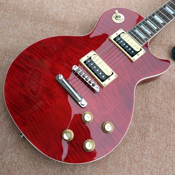 

guitar factory new transparent red 6 string lp standard electric guitar