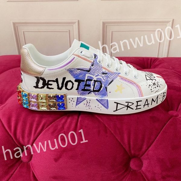 

designer woman shoe leather lace up men fashion platform sneakers white black mens womens casual shoes 39-45