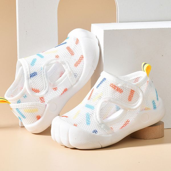 

sandals summer breathable air mesh kids sandals 1-4t baby casual shoes anti-slip soft sole first walkers infant lightweight shoes 230515, Black;red