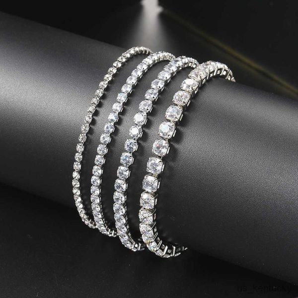 

charm bracelets tennis bracelet for women luxury colorful optional 2.5mm crystal rose gold color gift fashion jewelry, Golden;silver