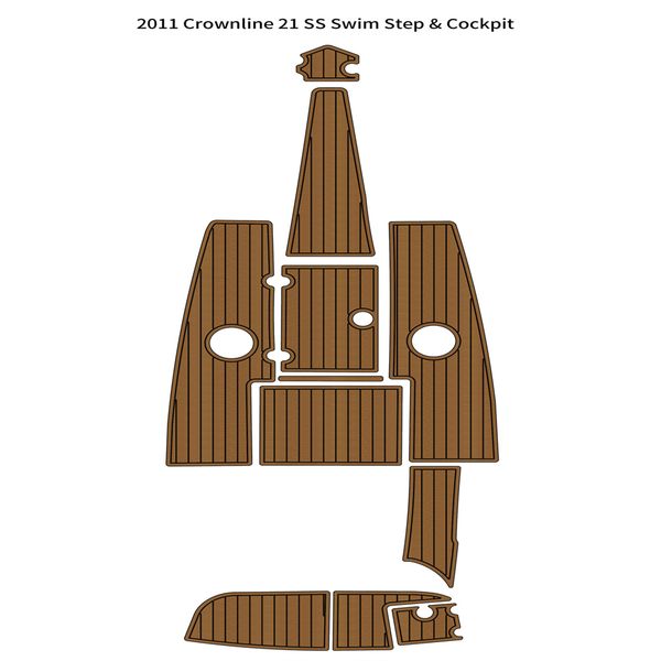 

2011 crownline 21ss swim platform cockpit boat eva faux foam teak deck floor pad