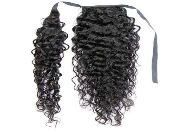 

quality natural curly virgin human hair clip in pony tail hair kinky curly ponytail hair extension for black women5929711