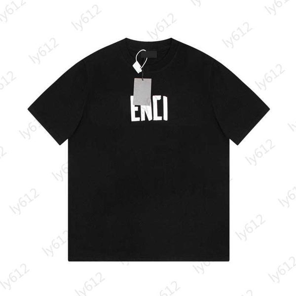 

black designer mens t shirts luxury classic brand letter logo print design decoration pure cotton round neck short sleeved t-shirt male clot, White;black
