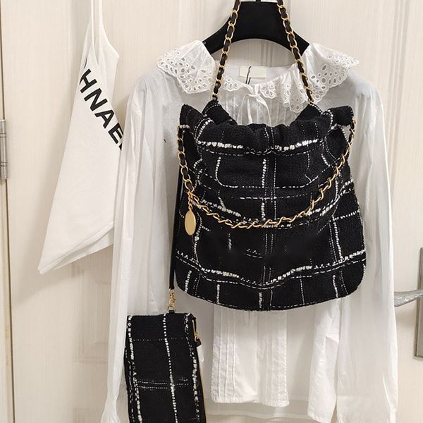 

designer tote bags luxury garbage bag handbag genuine leather shoulder bags 35cm level replication evening bag with box ch200