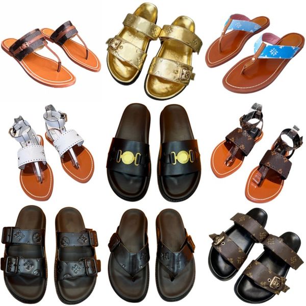 

slippers rainbow color sandals leather designer shoes summer women's beach shoes men's outdoor platform shoes non slip flip flops, Black