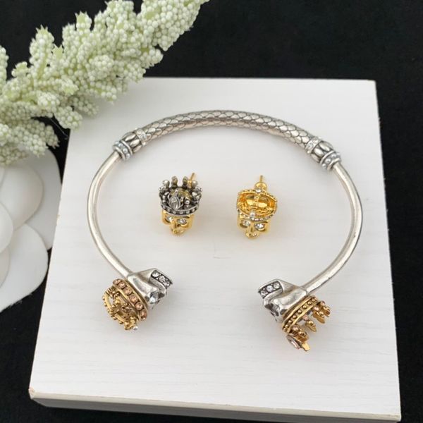 

mq bangle skull designer for woman highest counter advanced materials for man 5a t0p gold plated 18k exquisite gift brand designer european, Black