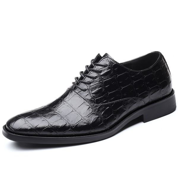 

man casual shoes comfortable brand 2022 classic men leather shoes, Black
