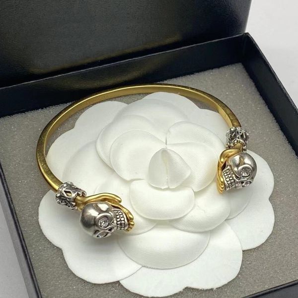 

mq bangle skull designer for woman official reproductions for man 5a t0p gold plated 18k exquisite gift brand designer luxury fashion with b, Black
