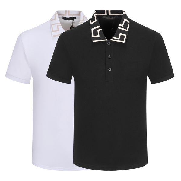 

2e010# new mens stylist polo shirts luxury italy mens designer clothes short sleeve fashion mens summer t shirt, White;black