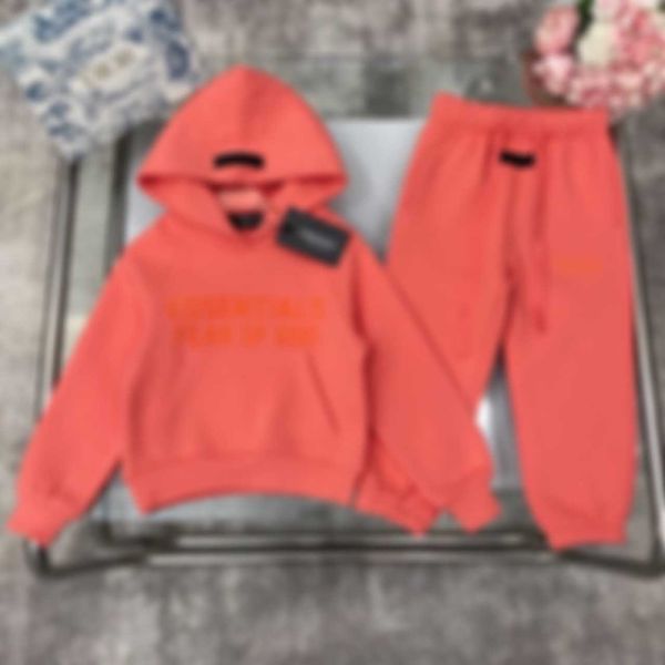 

clothing sets suit three-dimensional flocked printed hooded pullover sweater pants cotton, White