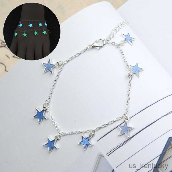 

charm bracelets fashion fluorescent bracelets bangles pretty heart star flower she bracelets glow in dark luminous bracelet for women, Golden;silver