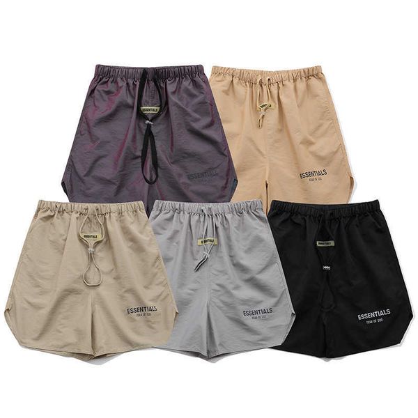 

b45z 2023 men's and women's fashion shorts high street brand ess nylon pants reflective sports, White;black