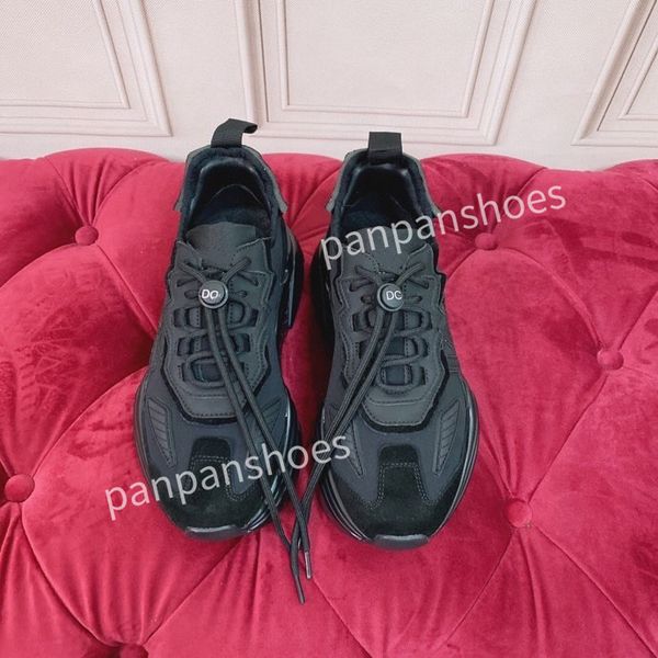 

brand womens mens designer leather lace-up sneakers fashion lady flat running letters shoes platform sneaker2023, Black