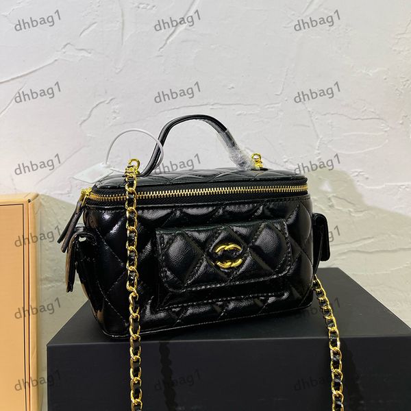 

22k designer womens makeup bag classic mini with handle portable crossbody bags with seam prismatic lace true belt mirror caviar bags multi