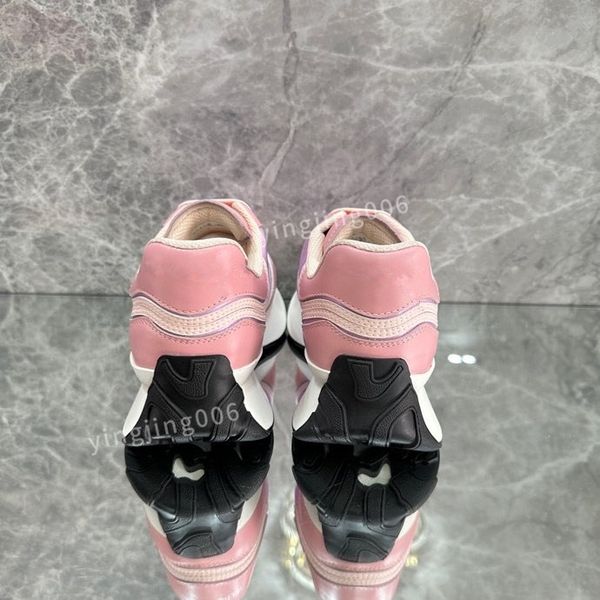 

2023new brand womens men designer fashion casual shoes leather lace-up sneaker fashion lady flat running trainers letters gym sneakers, Black