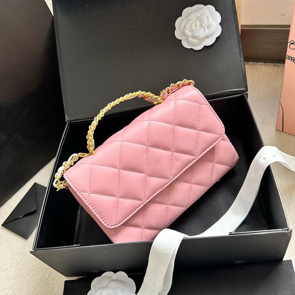 

23p womens accordion letter hand tote bag classic flap quilted purse braid handle purse multi pochette colorful matelasse chain crossbody sh