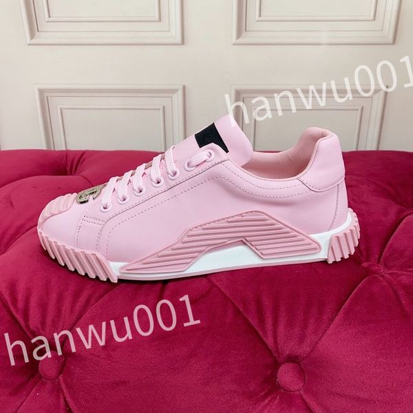 

new luxury designer woman shoe leather lace up men fashion platform sneakers white black mens womens casual shoes