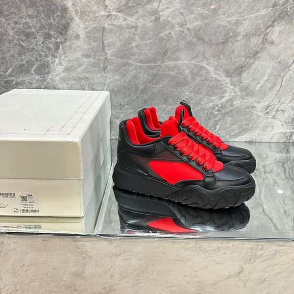 

2023 luxurys men's ladies casual shoes fashion leather colorblock flat street couple sneakers outdoor running shoes 0511, Black