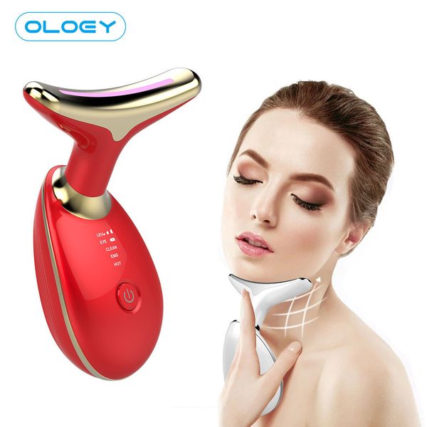 

face care devices ems skin neck lift tighten massager wrinkle remover for microcurrent led pon machine beauty device woman 230512