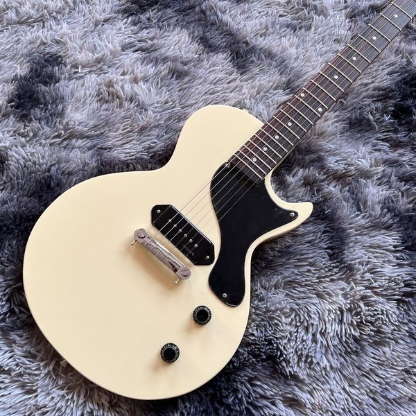 

white lp electric guitar mahogany panel rose wood fingerboard with good timbre