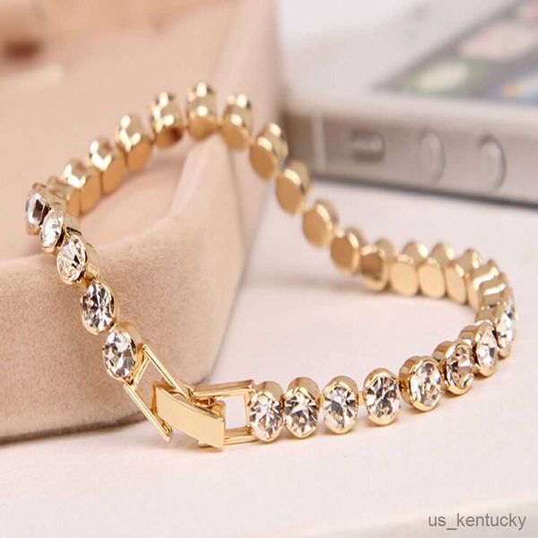 

charm bracelets 1pc fashion hand chain crystal stretch shine bracelets for women couple charm crystal cuff bangles wedding jewelry, Golden;silver