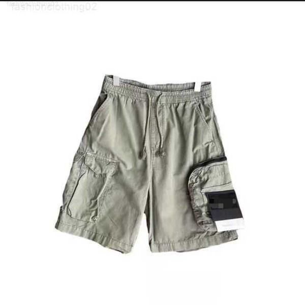 

men's pants mens shorts stones island designers cargo badge patches summer sweatpants sports trouser 2023ss big pocket overalls trouser, Black