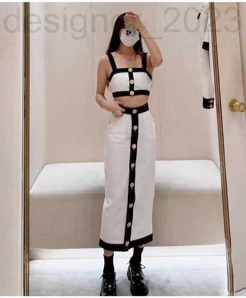 

party dresses luxuriousm dinner rty dress autumn winter new two-pie designer women's halter long skirt ladies assic spring fashion upsc, White;black