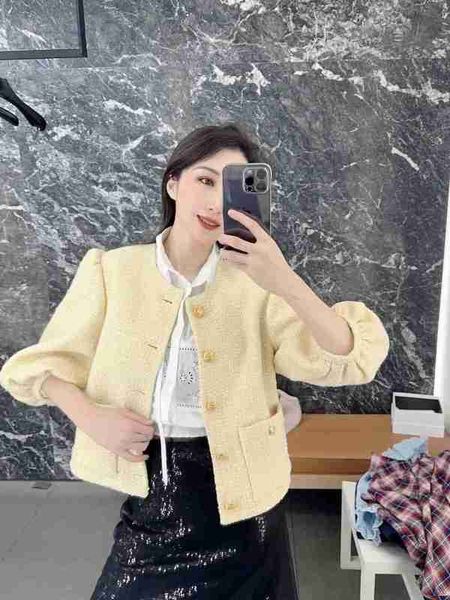 

women's jackets luxuriousl 2023 spring suer rand jacket new fashion jacket high- metal uckle tweed coat casual cardigan irthday mother&, Black;brown